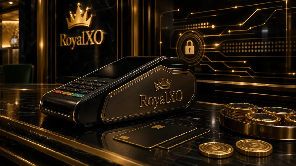 RoyalXO plačilni terminal z graviranim napisom